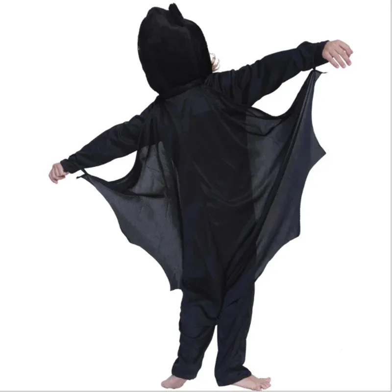 

XT8Kids Unisex Vampire Bat Hooded Child Funny Jumpsuit Boys Girls Halloween Cosplay Costume Set Cape Glove @XT6！