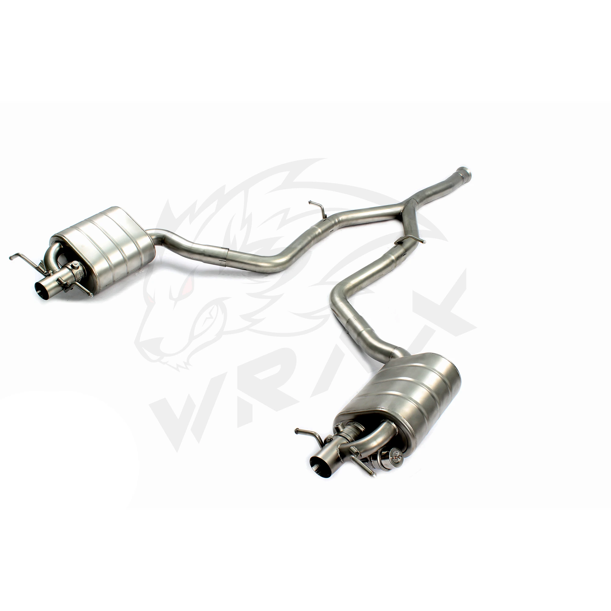 WRAX الفولاذ المقاوم للصدأ Catback لـ BENZ C-Class W204-كاتم صوت ماسورة العادم مع اختيار من الصمامات