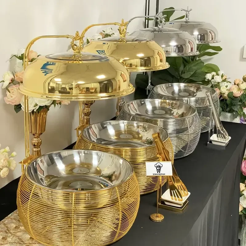 Classic 9L Stainless Steel Chafing Dish for Party Catering with Stand for Modern Hotel Buffet