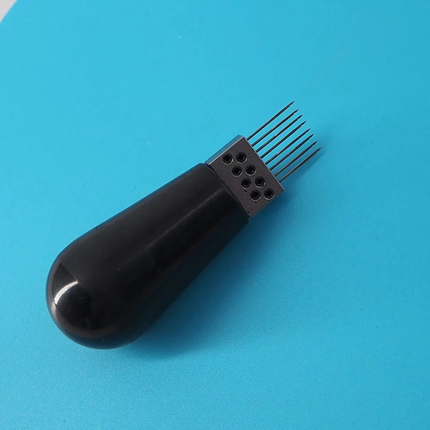 Otto aghi Strumenti per aghi per iniezione multipli per capelli per toupet, creazione e riparazione della testa di allenamento