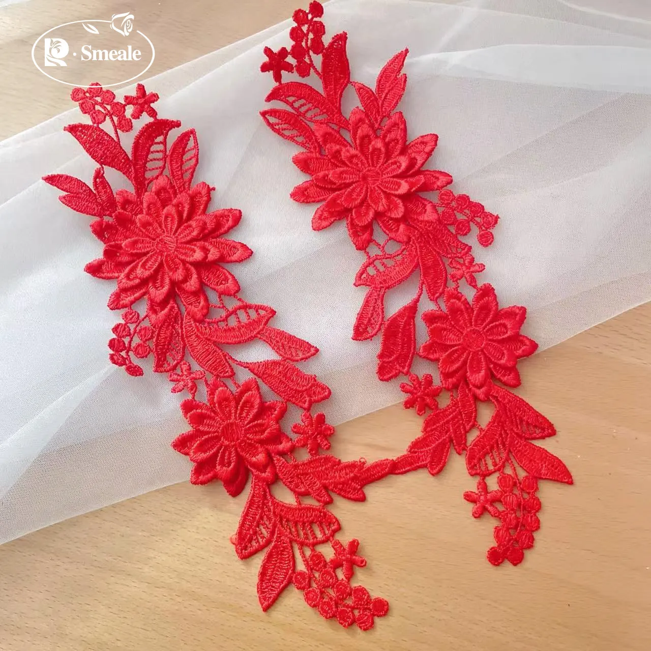 10 Stück/Lot Lösliche Exquisite Spitzenblume DIY Brauttiara Hochzeitsschuhe Hochzeitskleid Dekorationsmaterialien RS803-2 – Detail 7