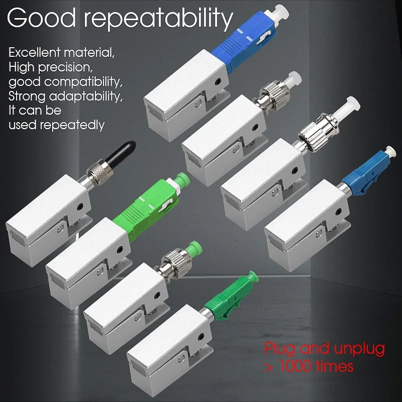 

Optic Fiber Connector FC SC ST Square Bare Adapter Flange Temporary Succeeded OTDR Test Coupler Special Sale