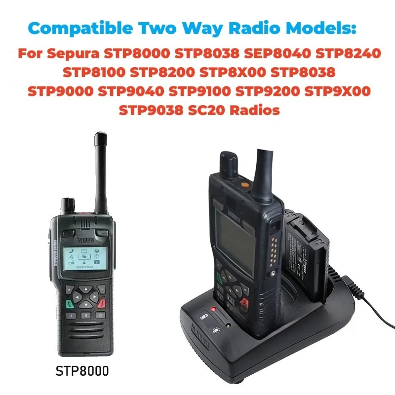 Adapted Sepura/Sepura STP8000 STP8038 STP9000 Intercom Charger Fully Charged Product