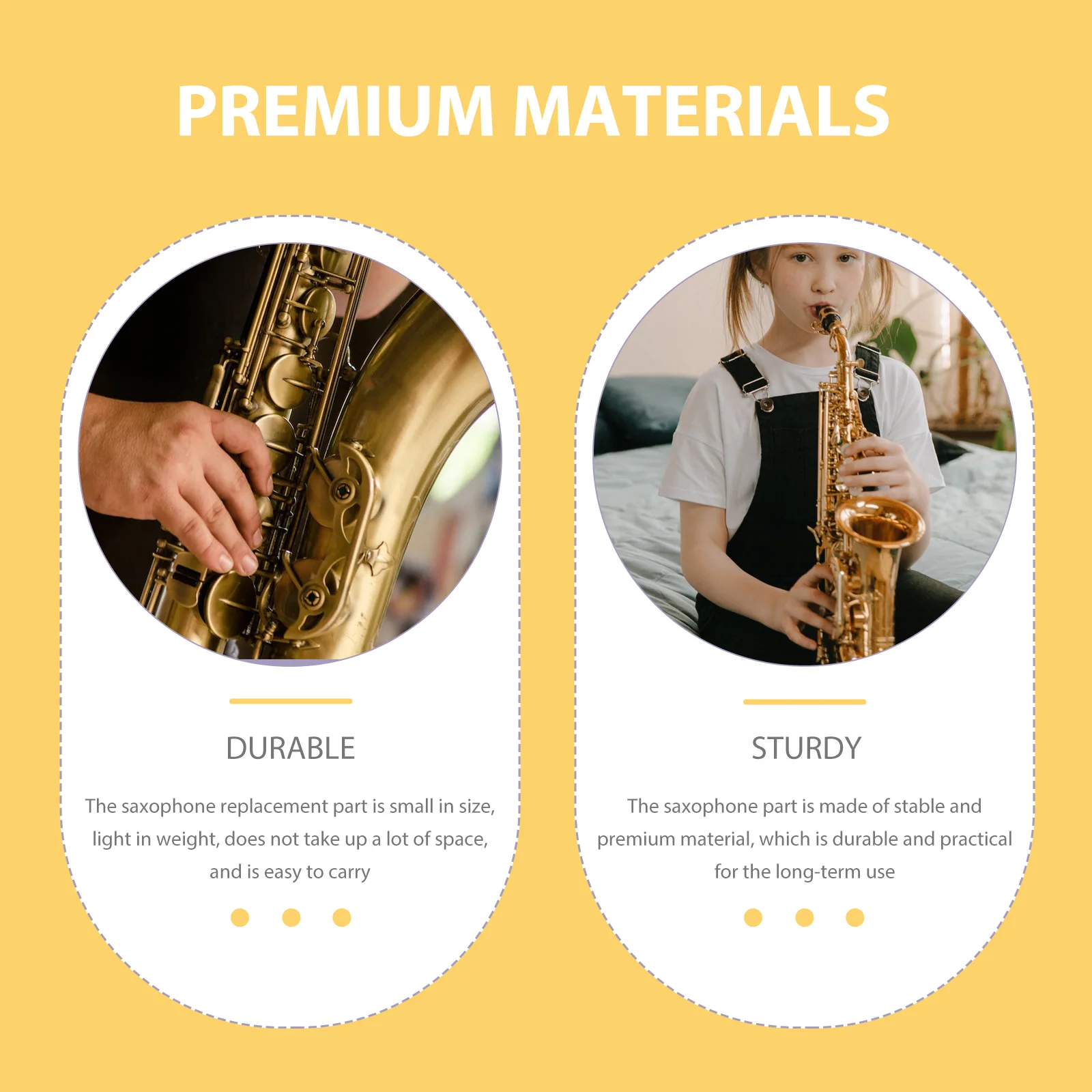 

Saxophone Accessories Part Accessory Component Connector Neck Strap for Alto Tenor Copper Replacement Parts