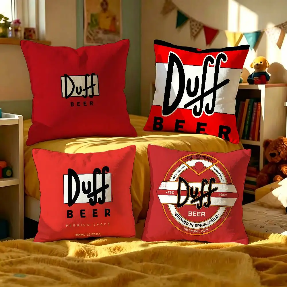 F-Ft D-Duffs Beer Pillow Gift Home Office Decoration Bedroom Sofa Car Cushion Cover case 45x45