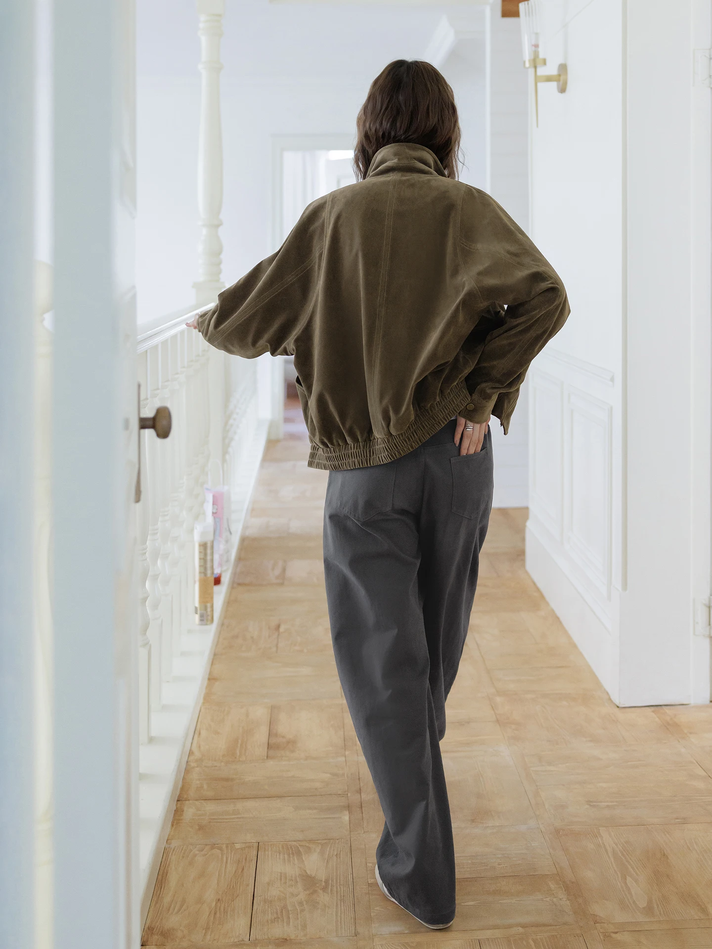 

Мягкое замшевое женское джато Mlife, винтажное оливковое лоскутное осенне-зимнее ветрозащитное теплое кожаное пальто, верхняя одежда