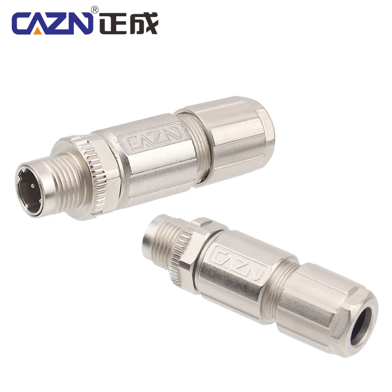 Factory Direct M12 Metal Crimp Sensor Connector Male&female 2-17 Pin PG7/PG9 Straight Angled Assembled Plug
