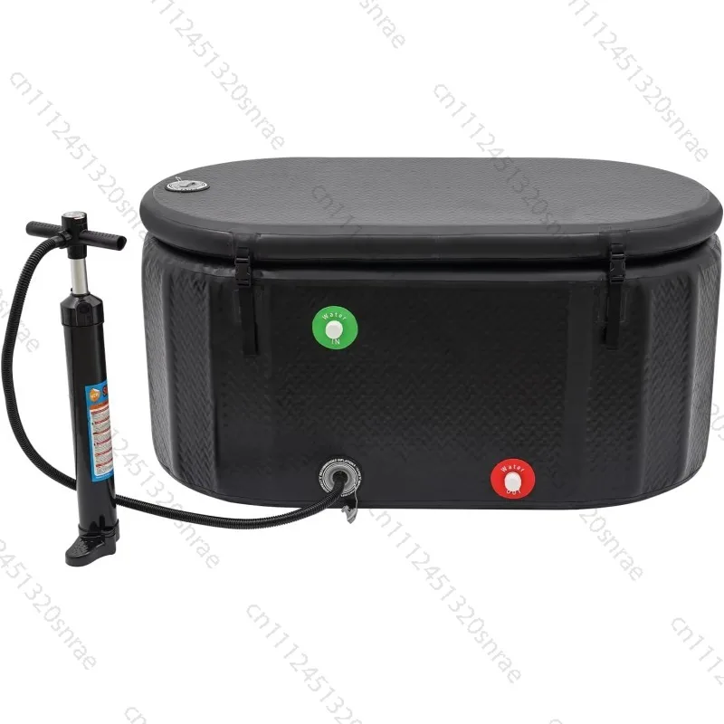 Foldable Inflatable Ice Bath Tub  Adult Cold Therapy Ice Barrel with Pump for Home Recovery