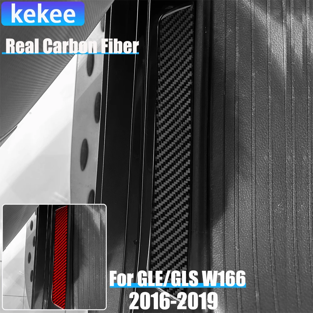 

Настоящее углеродное волокно, автомобильные аксессуары, накладка на порог, мягкая наклейка для Mercedes-Benz W166 GLE/GLS 2016 2017 2018 2019