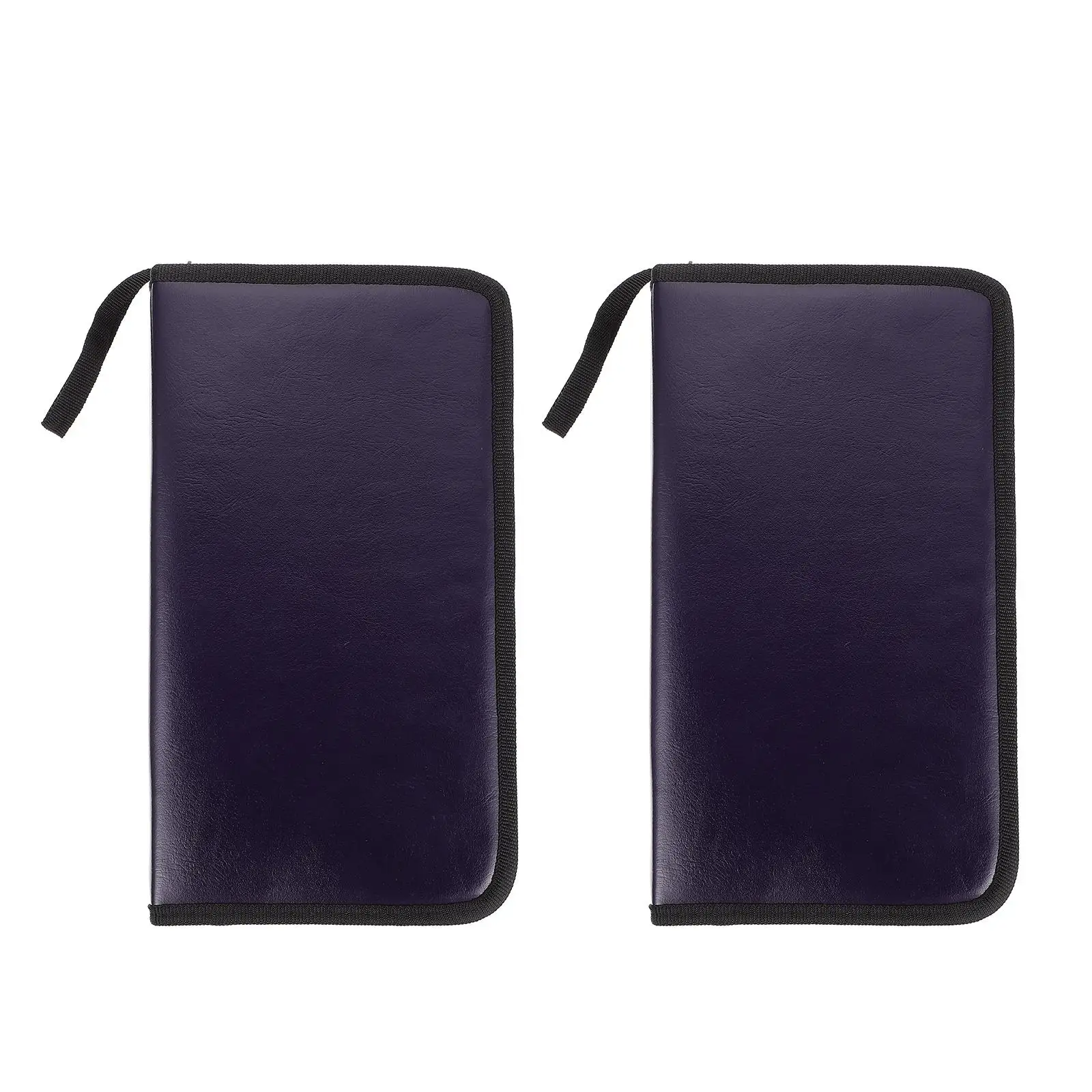 

2 Pcs Bag DVD Box Zipper Case Storage High Capacity Disc Pouch ganizer Large PU 80 Piece CD Storage Pouch