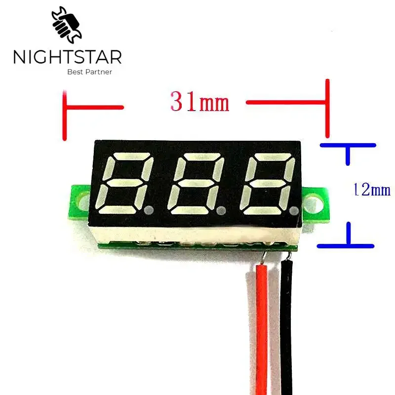 DC 4.5-30V LED Mini Digital Voltmeter LED Display Volt Meter Gauge Voltage Panel Meter 2 wires Color/ Blue Green Red