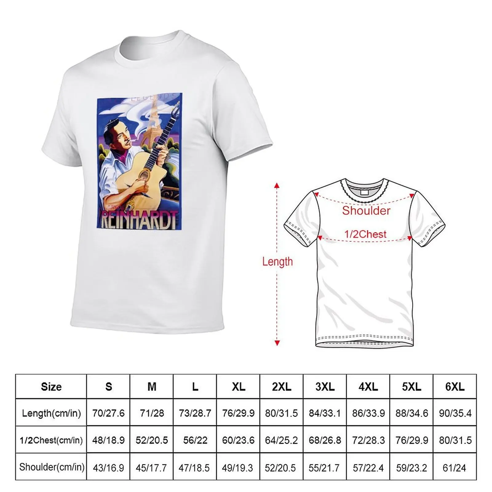 Django Reinhardt Jazz Legend T-Shirt plus sizes blue lock t shirt men