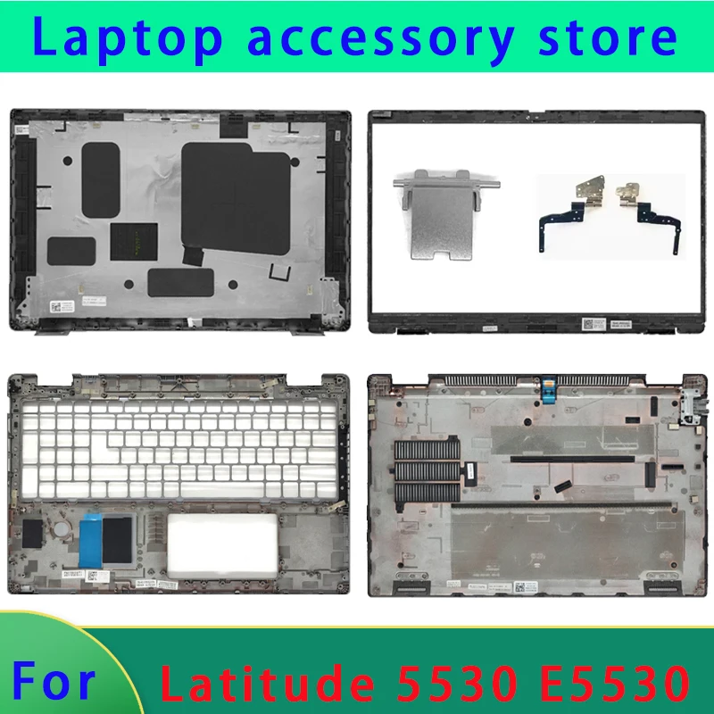 Compatível com laptops da série Latitude 5530 E5530, tampa superior da tela LCD, moldura da tela, apoio para as mãos, carcaça inferior, teclado ABCD