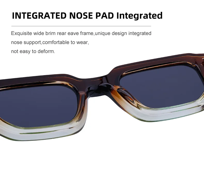 Polarisierte quadratische Sonnenbrille für Herren 2026 – Luxus-Designer-Neuheit, modische rechteckige Sonnenbrille für Damen, Fahrerbrille, Eyewear – Detail 9