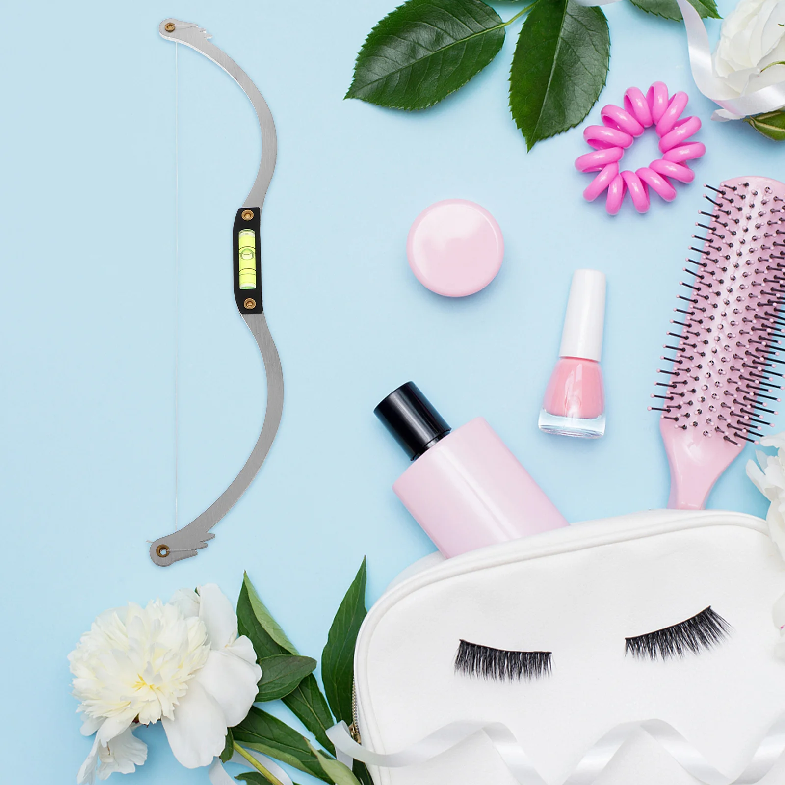 Règle à sourcils, outil de cartographie, Guide de positionnement symétrique, Kit de mesure Portable, pochoir en métal professionnel à usage personnel