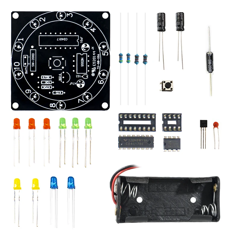 Kit DIY Electronica Analog Lottery Lucky Turntable Welding Assembly Parts Suite for Teaching and Training