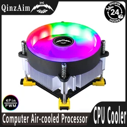 QiuzAim PC Efficient Copper Core Radiator Cpu cooler Fan 4Pin/PWM Air-cooled installation LGA1150 1151 1155 1156 1200 1700 1366