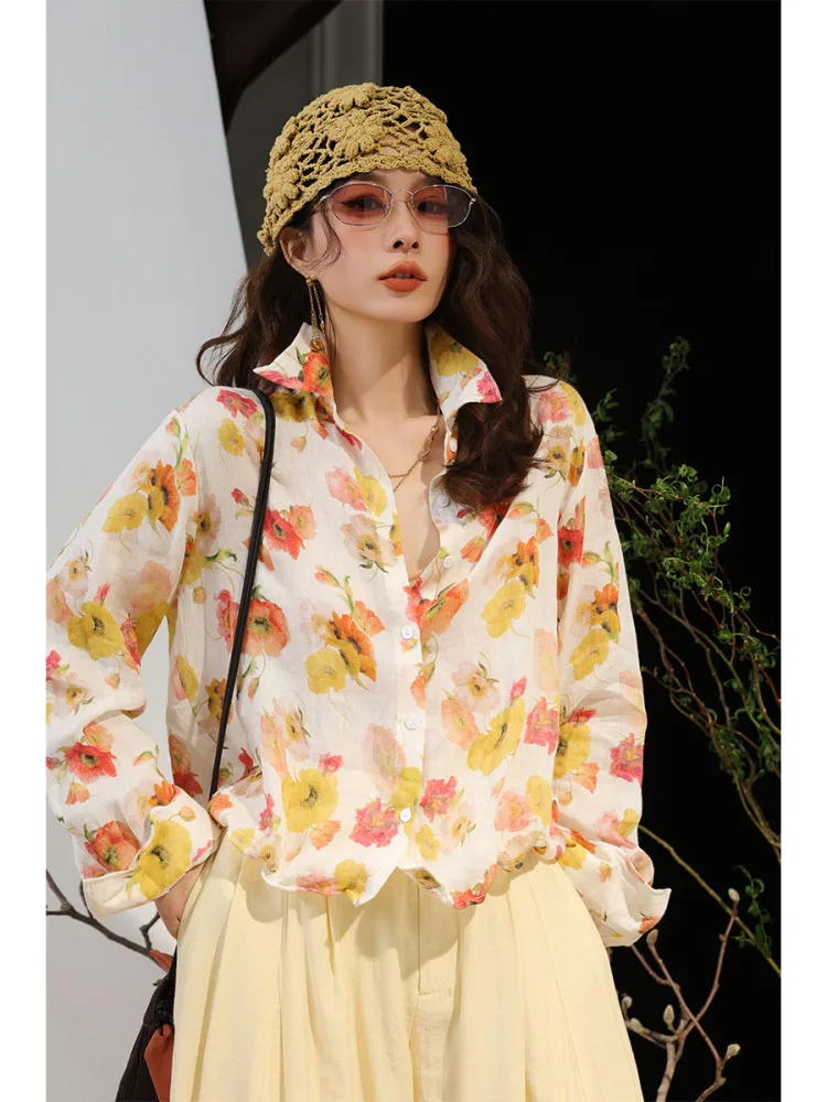 

Dangdang 'Pride And Bones' Мягкая стальная проволока с диагональным узором, защита от солнца, льняная ткань, женская одежда оригинального дизайна St...