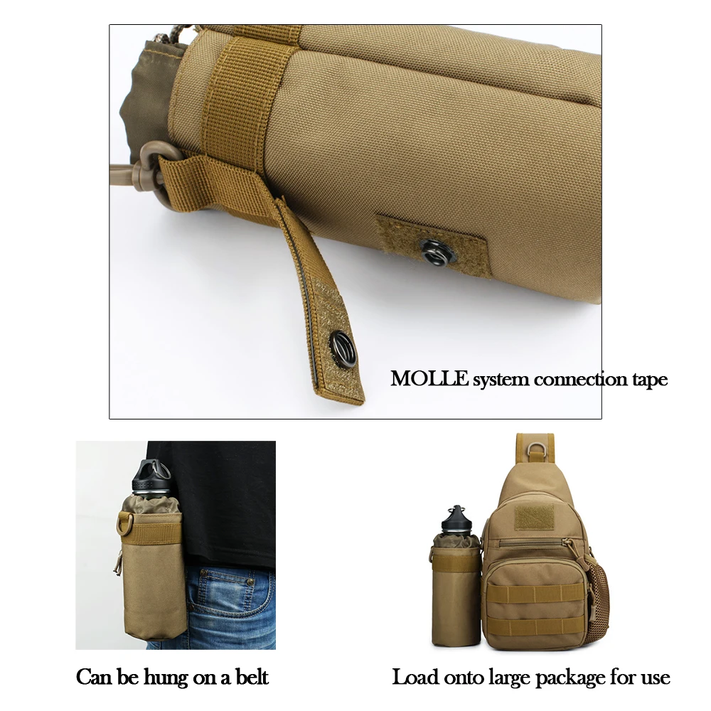 Outdoor travel kettle bag camping Mountaineering Tool Storage bag hanging Molle system backpack bicycle waterbottle bag WaistBag