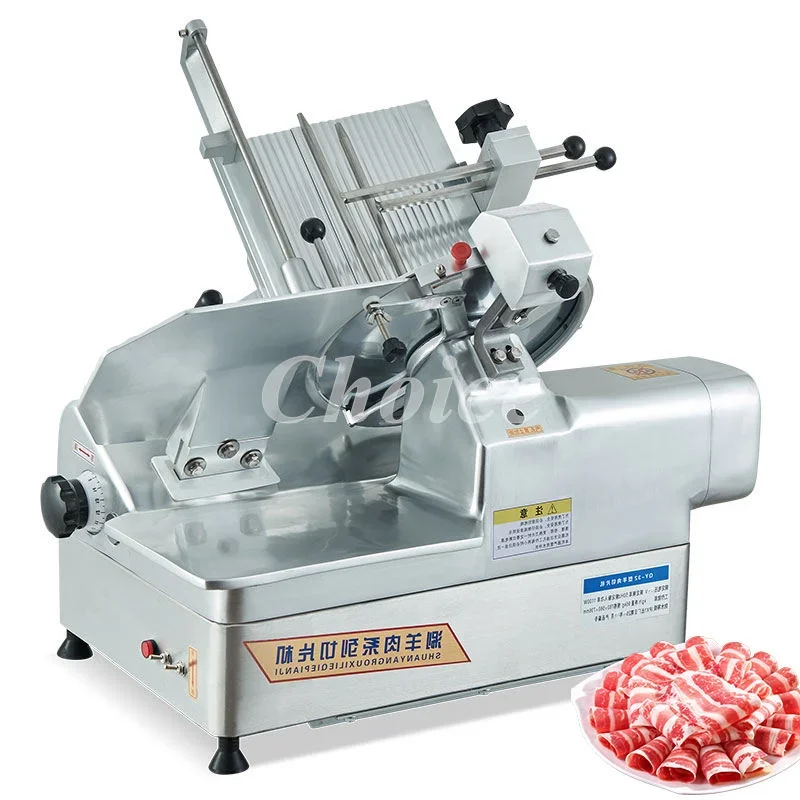 

13 Inch Commercial Automatic Frozen Meat Slicer Industrial Aluminum Alloy Electric Bacon Slicing Cutting Machine