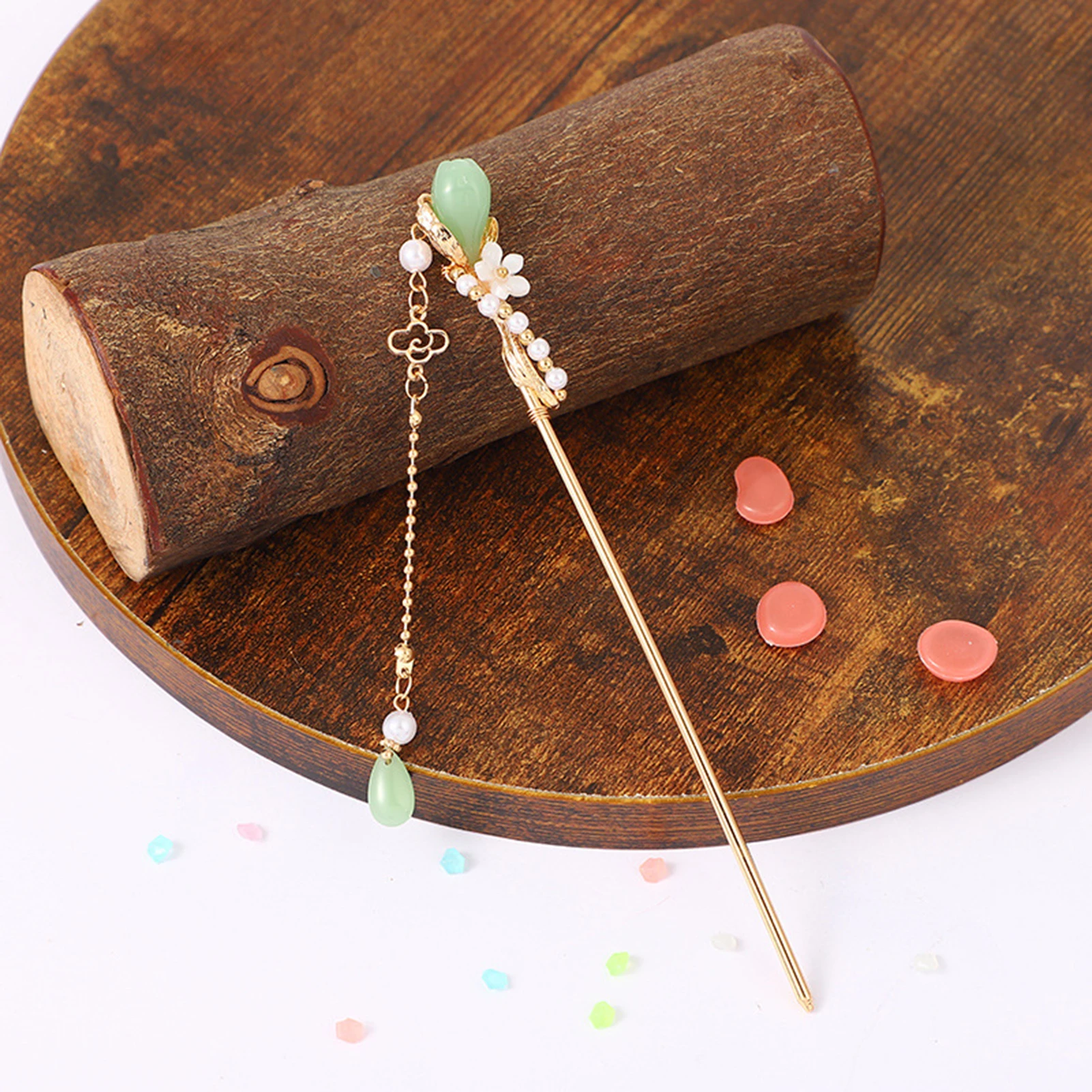 Pearl Hairpin Chinese Hanfu Hair Stick Vintage Tassel Golden Hair Clasp Chopstick 2023 New Retro Bride Wedding Hair Jewelry