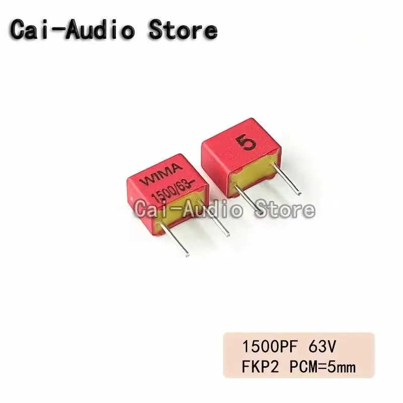 5PCS/10PCS/20PCS/Lot Brand NEW Germany WIMA FKP2 63V 1500PF 63V 152 0.0015UF 1.5nf Film Capacitor 63v1500pf 63v152 Pitch 5mm 5%