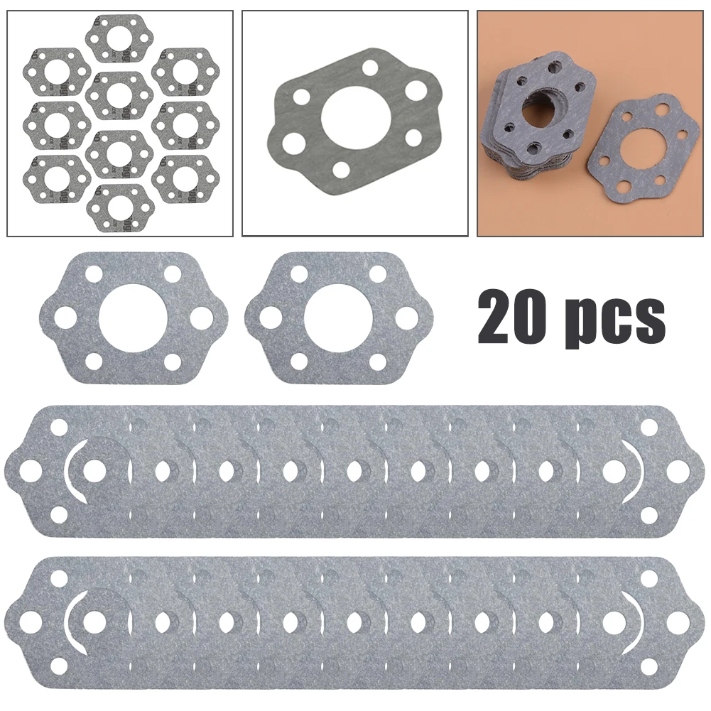 Intake Manifold Gasket Set 20 Pieces for Carburetors of Chainsaw Models 021 023 025 M 10 M 10C M 30 M 30C M 50 M 50C