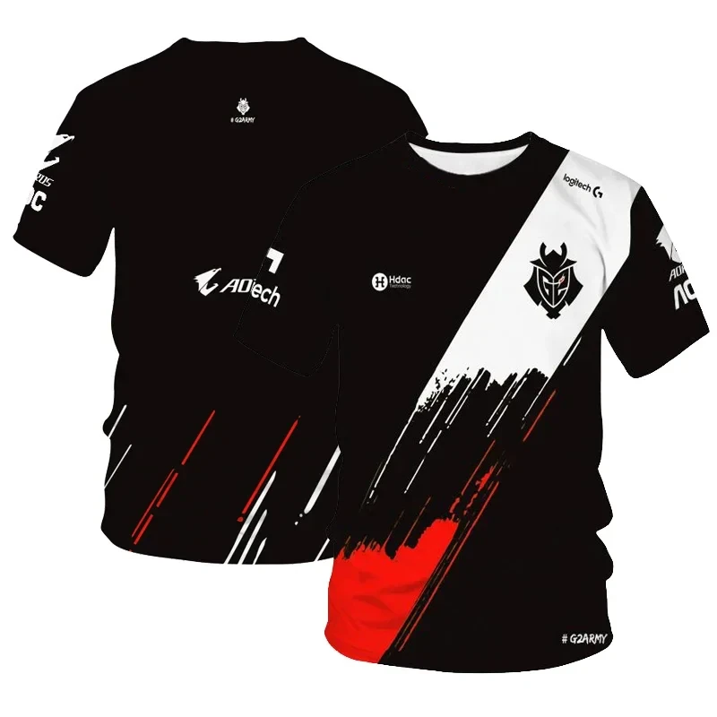 New League of Legends G2 Esports 2024 Uniform MSI Jersey T Shirt Game LOL CSGO Men 3D Tops Boys Kids Gift Short Sleeve Tee Tops