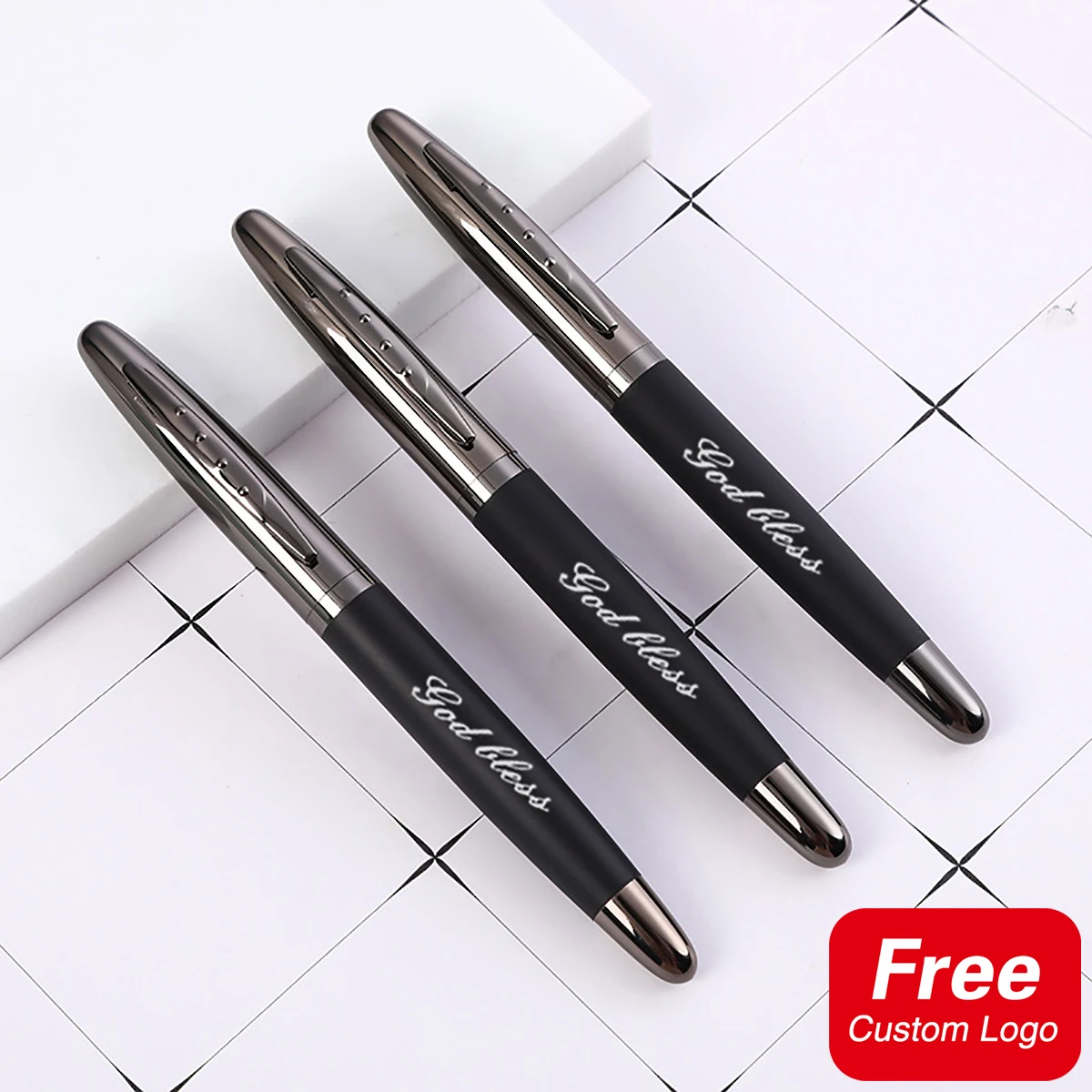 

Fashion Frosted Metal Signature Pen Personalized Custom Logo Carving Name Business Advertisement School Office Stationery Gifts