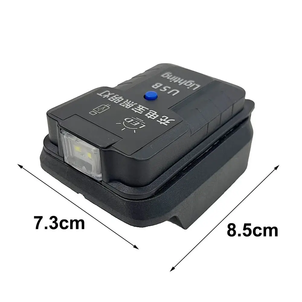 LED Light USB Battery Inverter USB Charging Plastic Battery USB Adapter Phone Charging for Makita 18V Battery