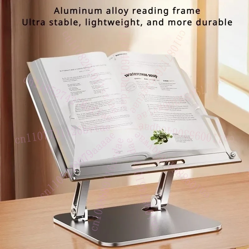 

Aluminum Alloy Adjustable Lifting Reading Stand Multifunctional Portable Reading Stand Desk Storage Book Accessories