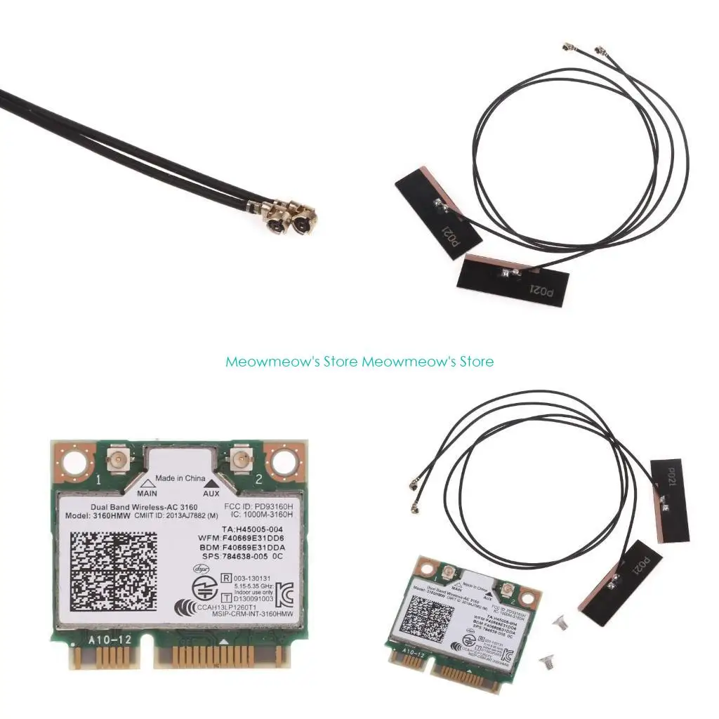 

W91A 802.11ac беспроводной AC + Compatible Mini PCI E Wi -Fi Беспроводная карта ноутбука