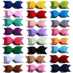 9.2CM Hot Sale Layer Non-Woven Felt Hair Bows For Hair accessories Boutique Fabric Bow for Kids Headbands