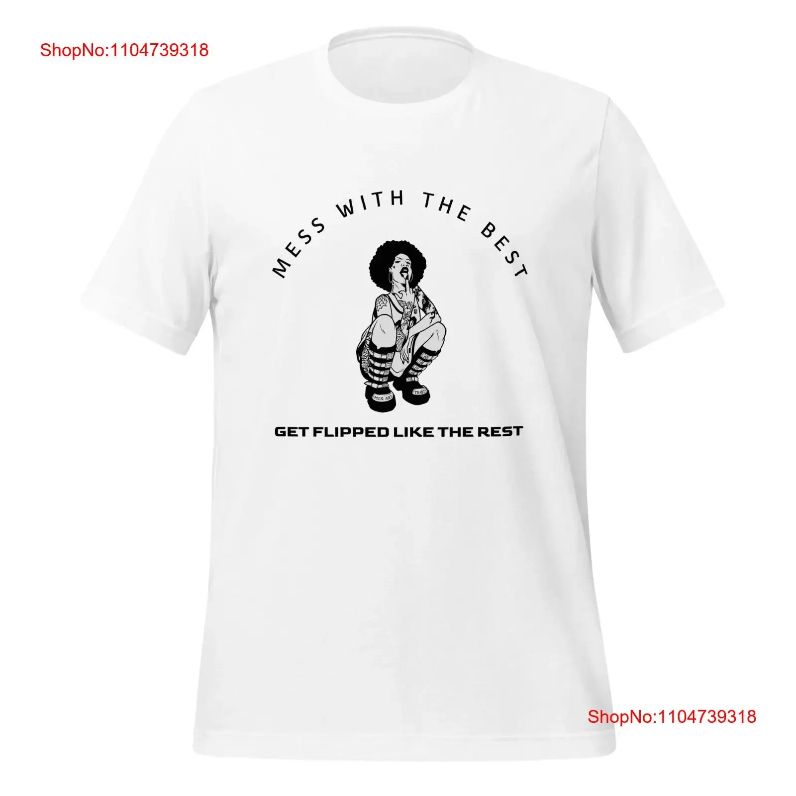 

Женская футболка Mess With The Best Get Flipped Like Rest, винтажный стильный топ с рисунком для повседневной носки, растянутый
