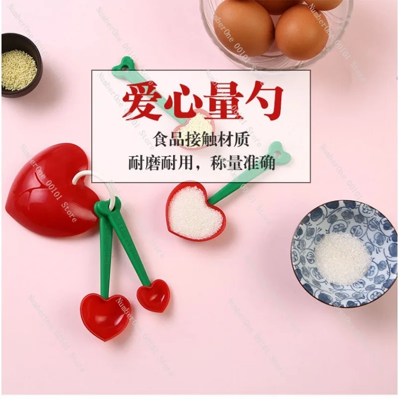 

Baking Tools Set - 5pcs Heart-Shaped Measuring Spoons Egg Separator, Kitchen Utensils