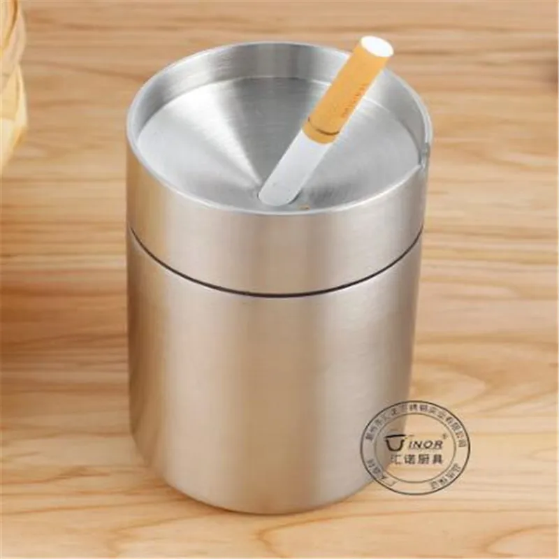 Stainless Steel Ashtray Detachable Creative With Lid Windproof Car Ashtray Fashion Business Gift Send Boyfriend Home Decoration