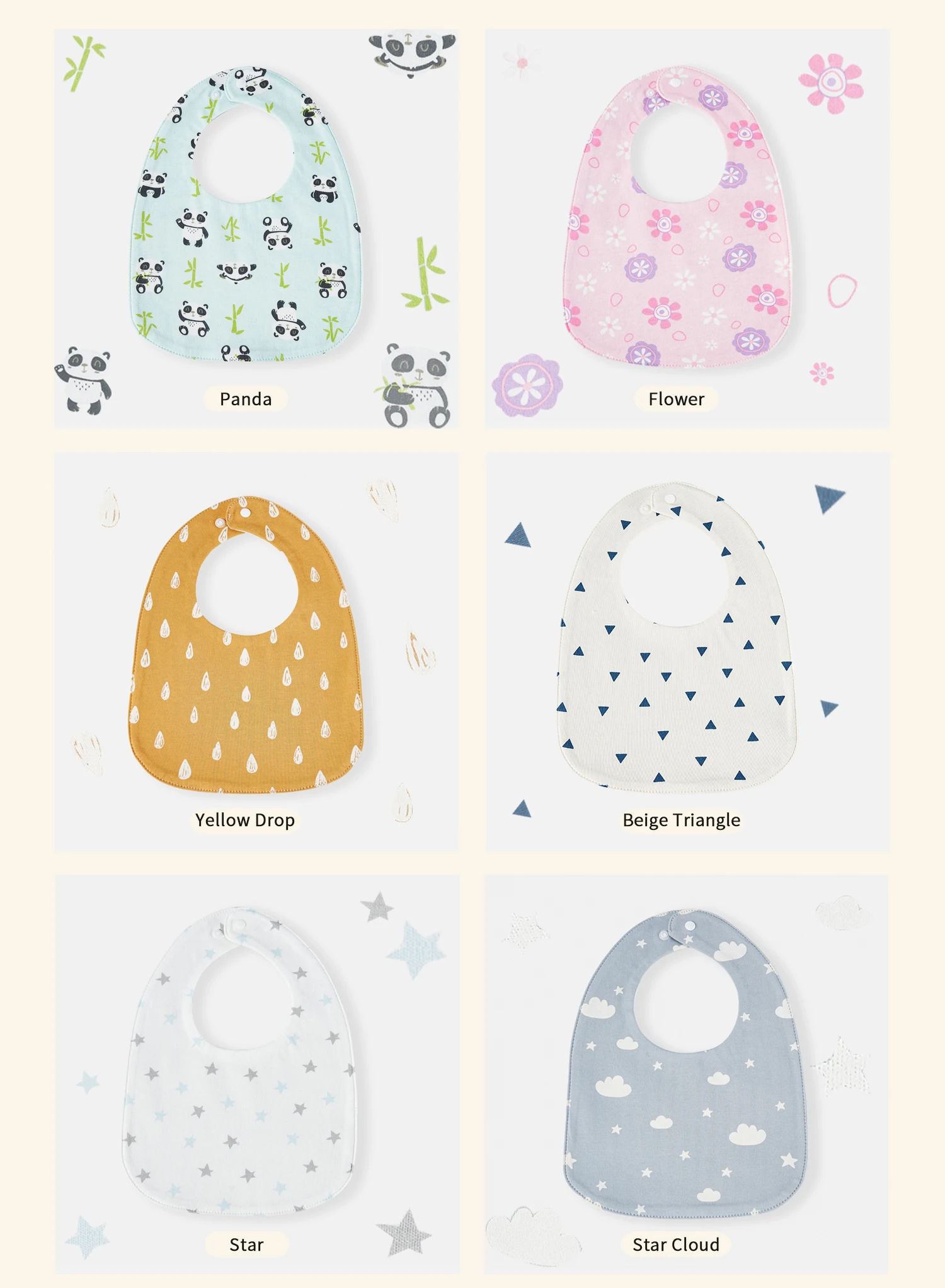 INSULAR Baby Bibs Feeding Scarf Adjustable Snap Saliva Towel Muslin Cotton Burp Cloths Animal Print Ruffled Edge Rainbow A Grade