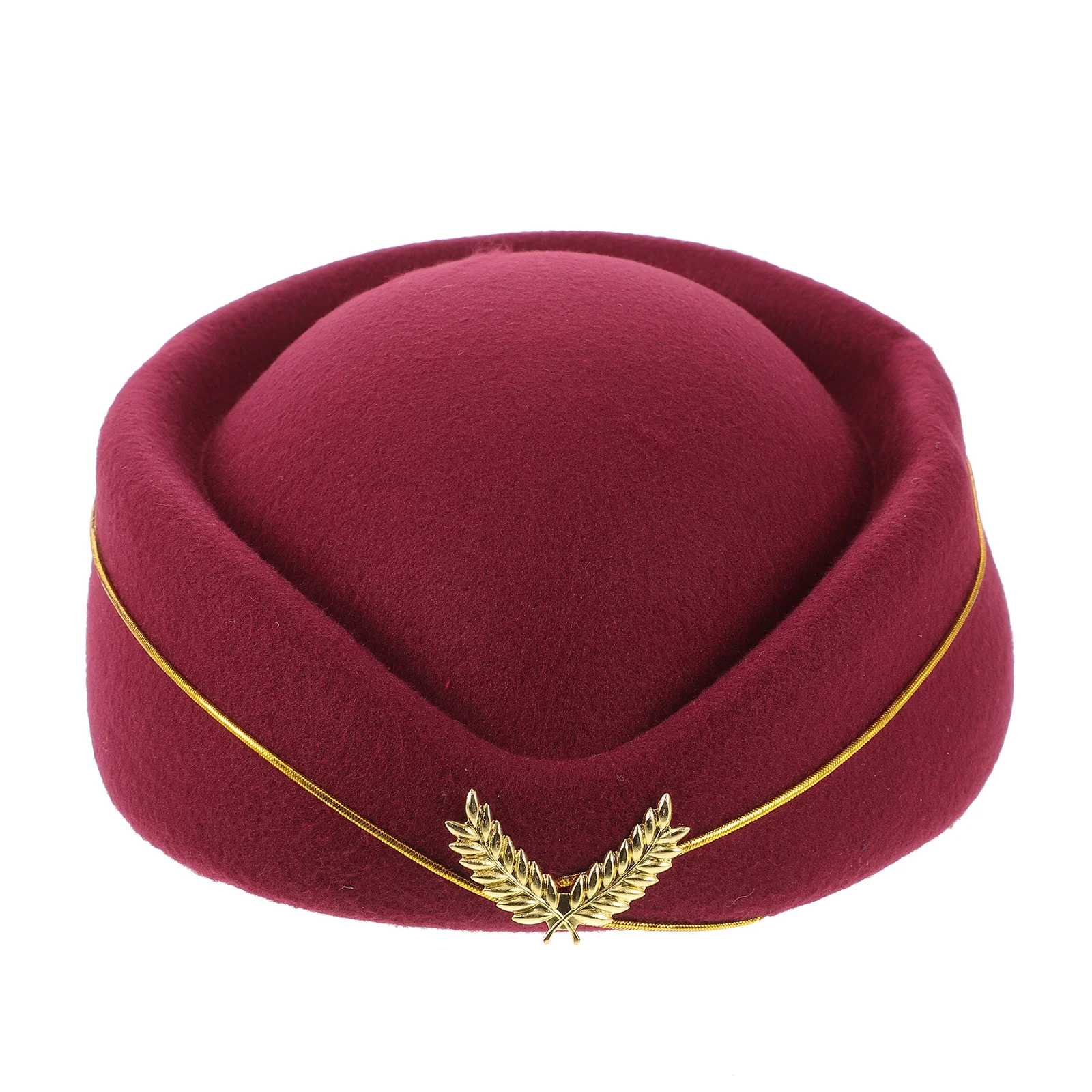 Stewardess Hat Wool Nautical Cap for Men Women Sailor Costume Flight Attendant Fancy Dress with Sunglasses Air Hostess Accessory