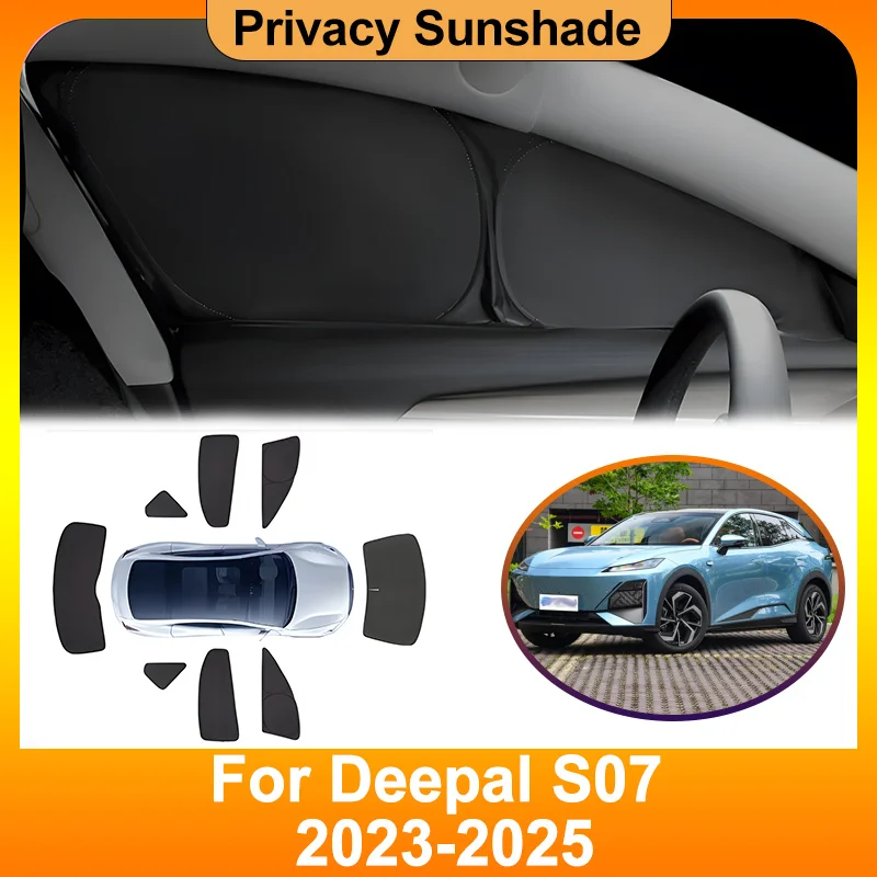 

Солнцезащитные козырьки для конфиденциальности для Deepal S07 S7 2023 2024 2025, боковой автомобильный солнцезащитный козырек, анти-УФ-защита, чехол на лобовое стекло, полный козырек, автомобильные аксессуары