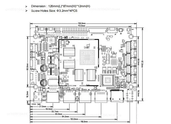 M68 motherboard RK3568 industrial control motherboard all-in-one facial recognition advertising machine control board 4+32G