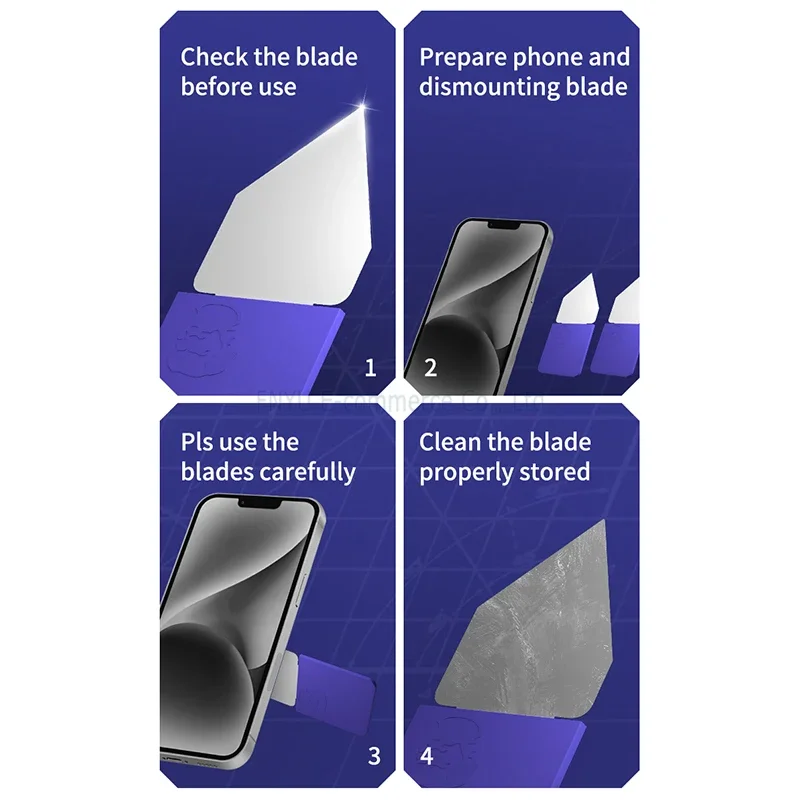 Monteur Renying 009 9Pcs Demonteren Mes Voor Mobiele Telefoon Scherm Demonteren Achterklep Reparatie Messen Demontage Stuk
