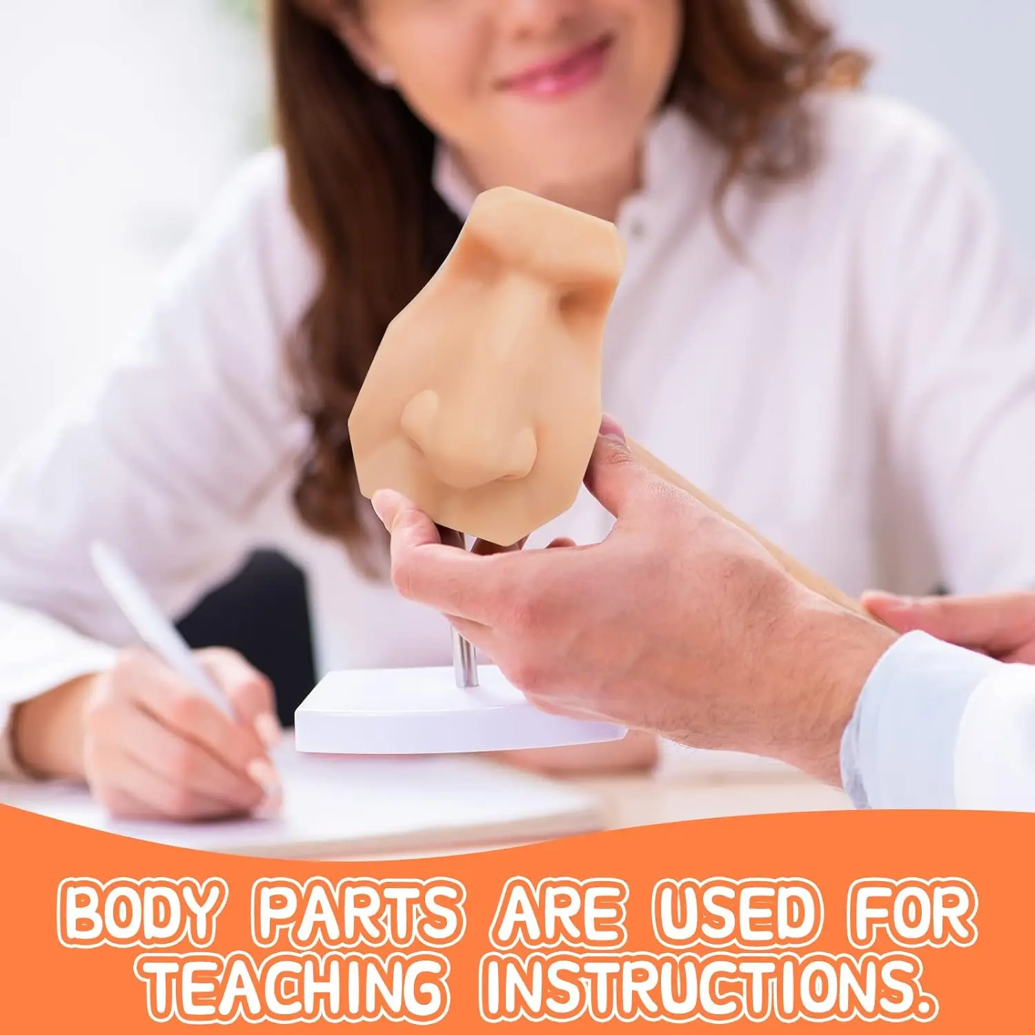 نموذج أنف من السيليكون، أنف صناعي واقعي، ممارسة جزء الثقب، أداة تعليم عارضة أزياء