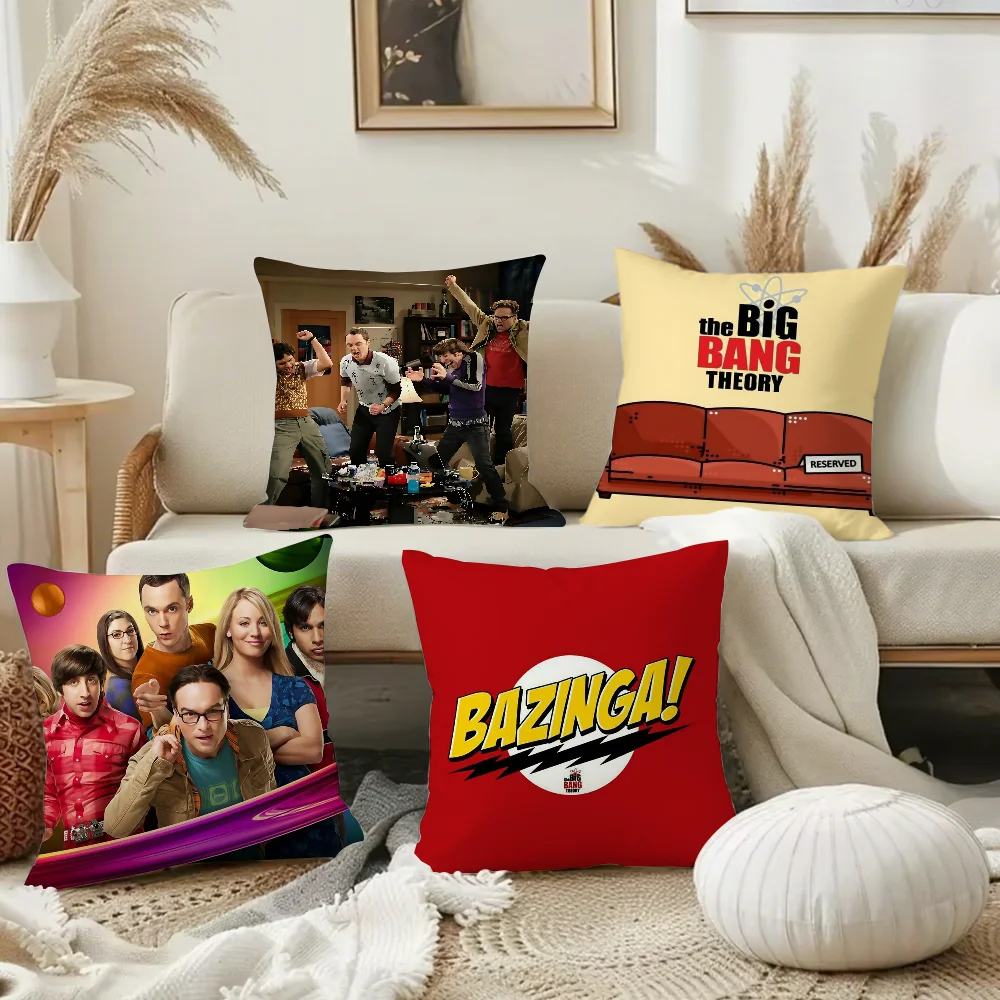 The Big Bang Theory Pillow Case Square Double-Sided Printing Short Plush Sofa Cushion Cover Bedroom Bedside Pillow