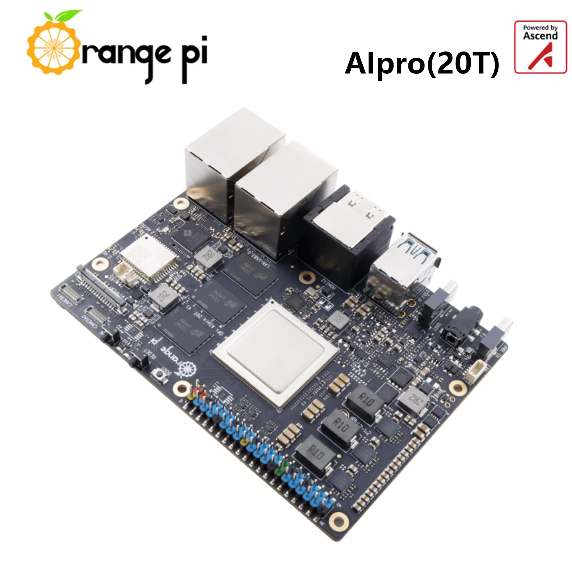 OrangePi AIpro (20T) 20TOPS Computility 12/24GB Ascend AI Placa de desarrollo DaVinciV300 AI core Sistema OpenEuler