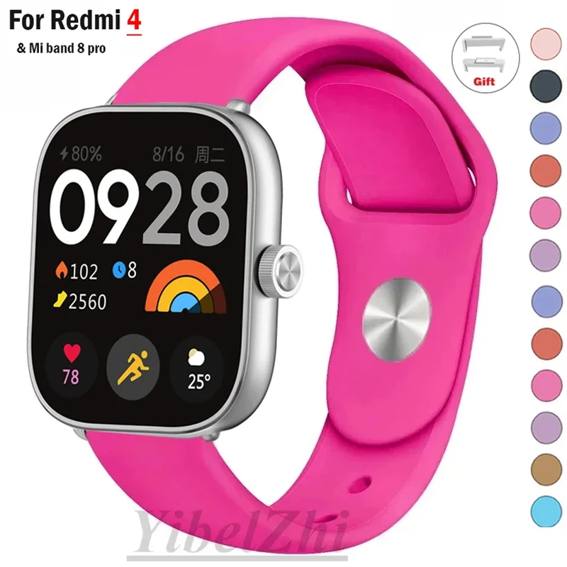 Sport Bracelet for Redmi watch 4 correas strap SmartWatch WristBand Accessories Soft Silicone Watchband for xiaomi mi band 8 pro