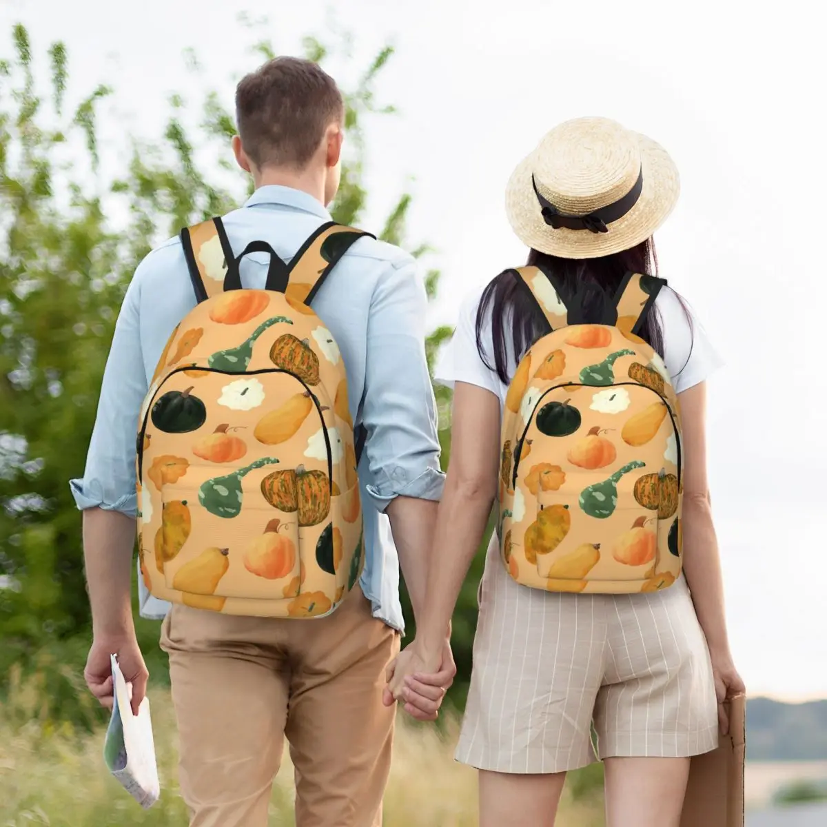 

Autumn Pumpkin Selection Abundance Orange Backpack Student Boys Girls BookBag Kids School Bag Computer Shoulder Bags