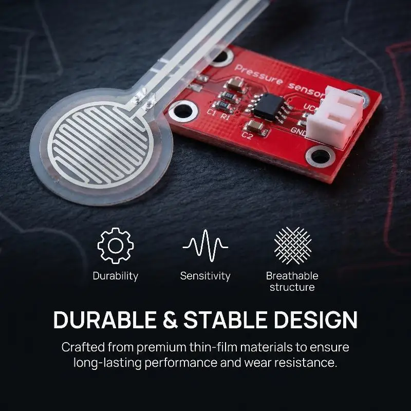High Precision Resistive Thin Film Pressure Sensor Module with DIY Test PCB Board for  Equipment Prototyping Use