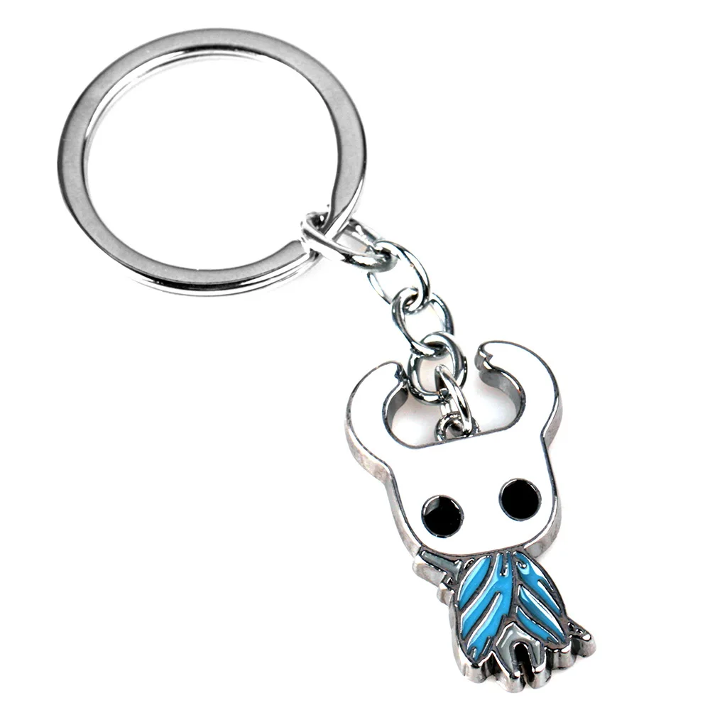 Hollow Knight Enamel Pendant Keychain for Men Women Fashion Cartoon Charactor Metal Key Ring Fans Bag Car Decor Jewelry Gift