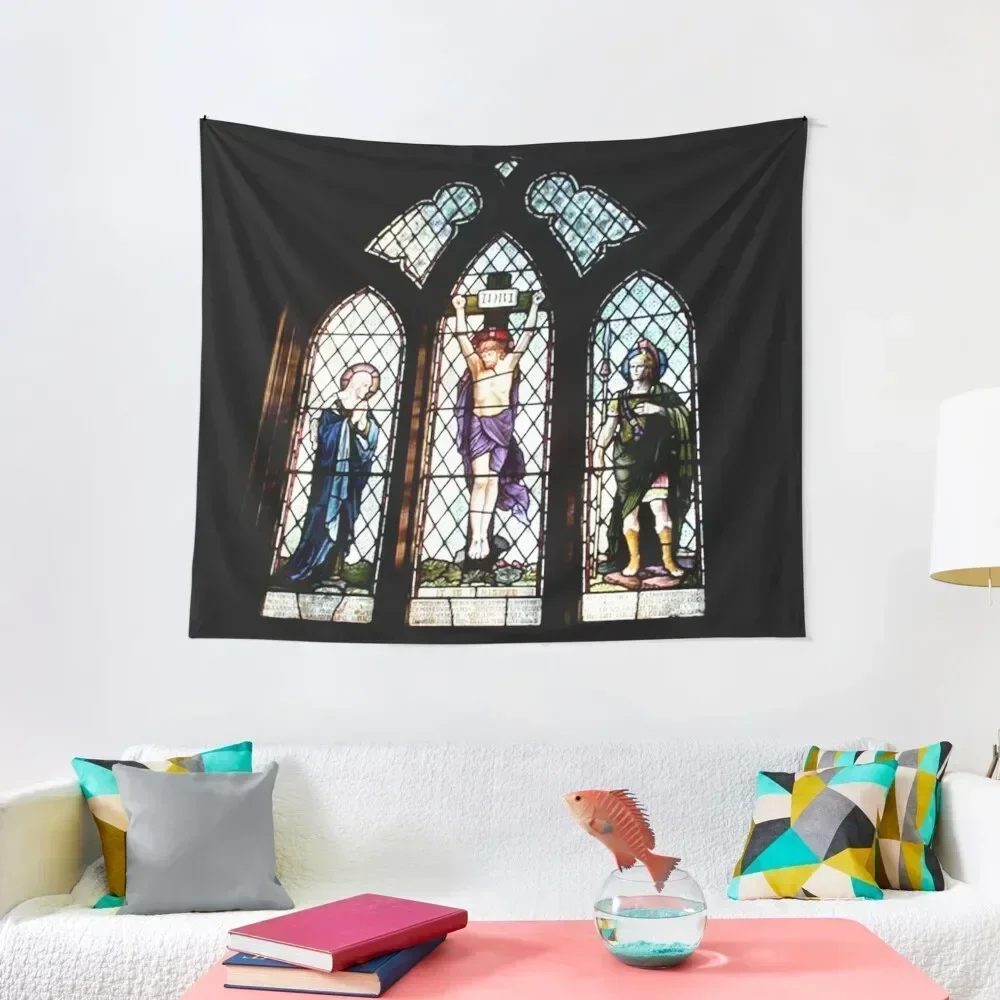 

Stained Glass Window Tapestry Wall Coverings Room Decor On The Wall Home Decoration Tapestry