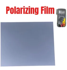Silver Matte Reflective Polarizer Film 20x16.6cm For LCD Calculator Multimeter Game Console Remote Control Screen Repair Sheet